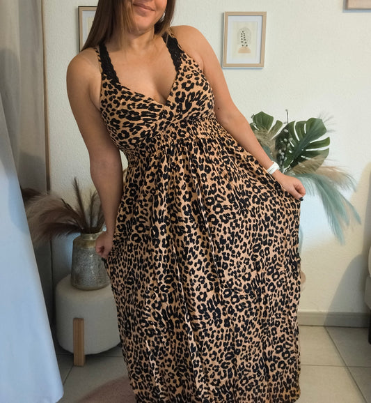 Robe Longue imprimée léopard