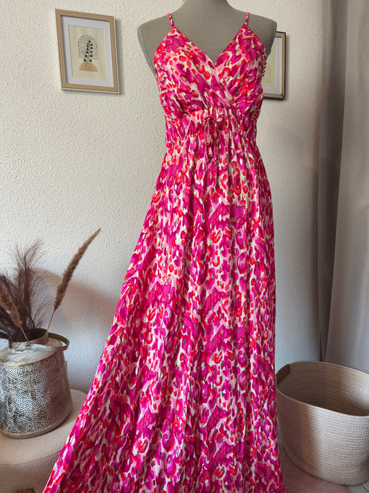 Robe Longue Candy aux pétales dorées
